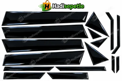 Renault Clio 5 Kapı Direği PianoBlack Kaplama Parlak Siyah Özel Set