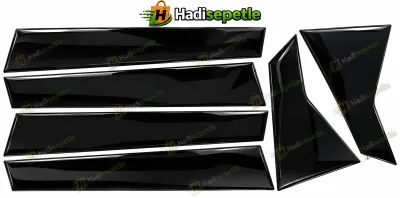 Honda Civic FC5  2015 - 2020 Kapı Direği PianoBlack Kaplama  Parlak Siyah Özel Dizayn