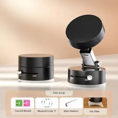 Vakumlu Mıknatıslı Katlanır Telefon Tutucu