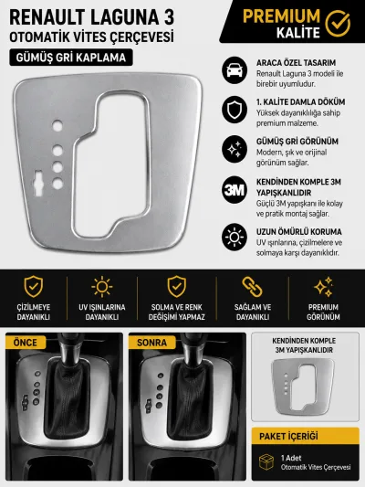 Renault Laguna 3 Otomatik Vites Çerçevesi Maun Kaplama