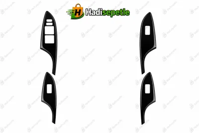 Toyota Corolla 2007-2011 Kapı Cam Açma Yerleri Piano Black Parlak Siyah Maun Kaplama