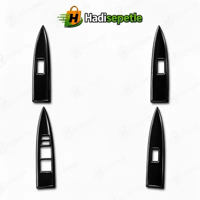 Toyota Avensis 2011-2015 Kapı  Cam Açma Yerleri Piano Black Parlak Siyah Maun Kaplama
