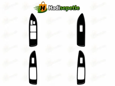 Toyota Land Cruiser 1998-2005 Kapı  Cam Açma Yerleri Piano Black Parlak Siyah Maun Kaplama