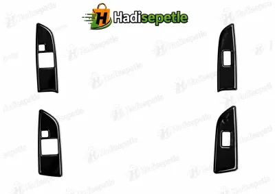 Nissan Almera 1995-1999 Kapı  Cam Açma Yerleri Piano Black Parlak Siyah Maun Kaplama