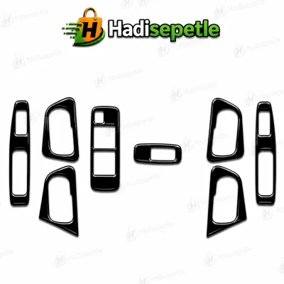 Nissan Qashqai 2007-2012 Kapı  Cam Açma Yerleri Piano Black Parlak Siyah Maun Kaplama