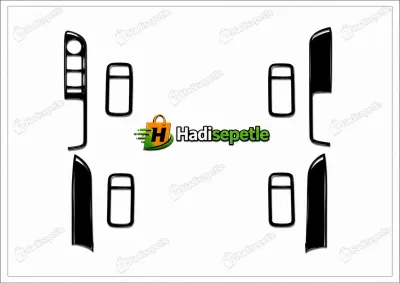 Ford Focus 2  Kapı  Cam Açma Yerleri Piano Black Parlak Siyah Maun Kaplama