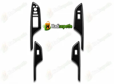 Honda Civic 2017-2021  Kapı  Cam Açma Yerleri Piano Black Parlak Siyah Maun Kaplama