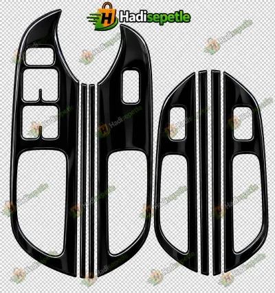 Kia Ceed 2012 - 2017 Cam Açma Yerleri Piano Black Parlak Siyah  Maun Kaplama