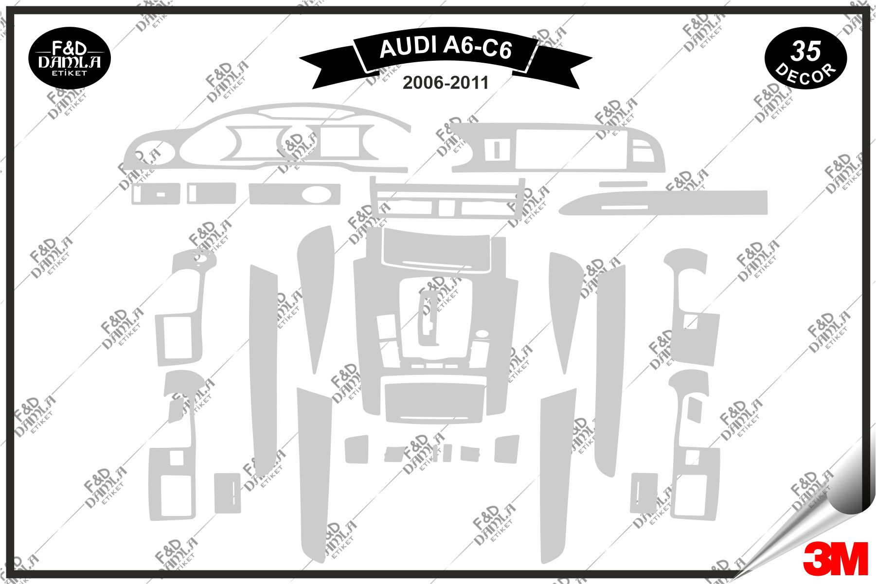 Audi A6 C6 Full Set Maun Kaplama