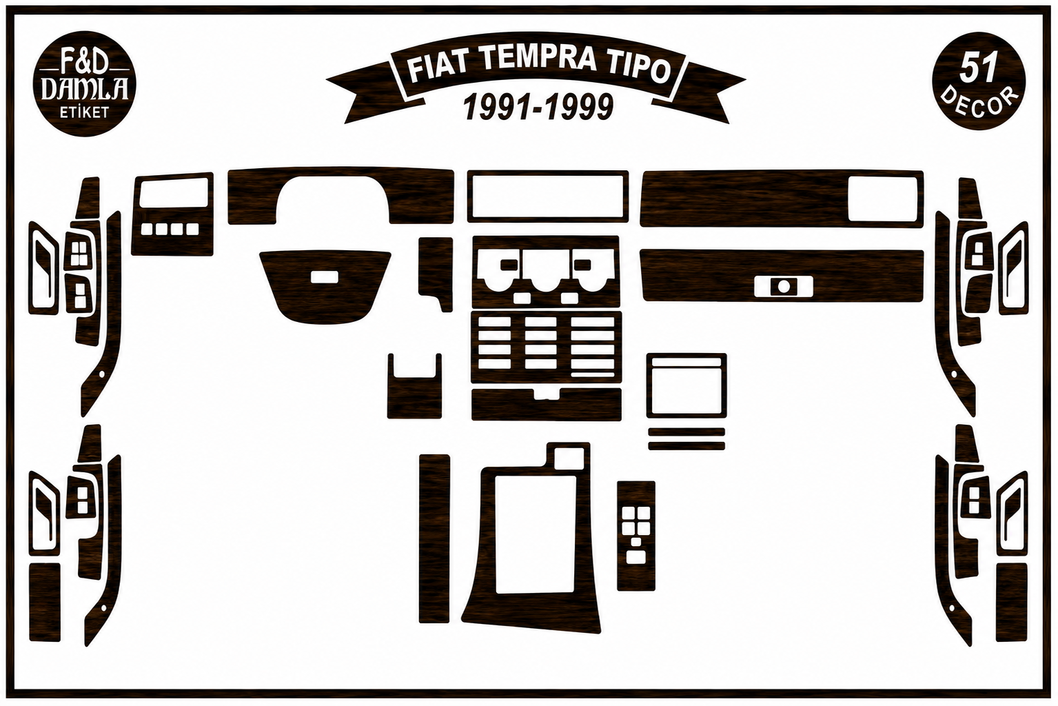Fiat Tempra Tipo Full Set Maun Kaplama