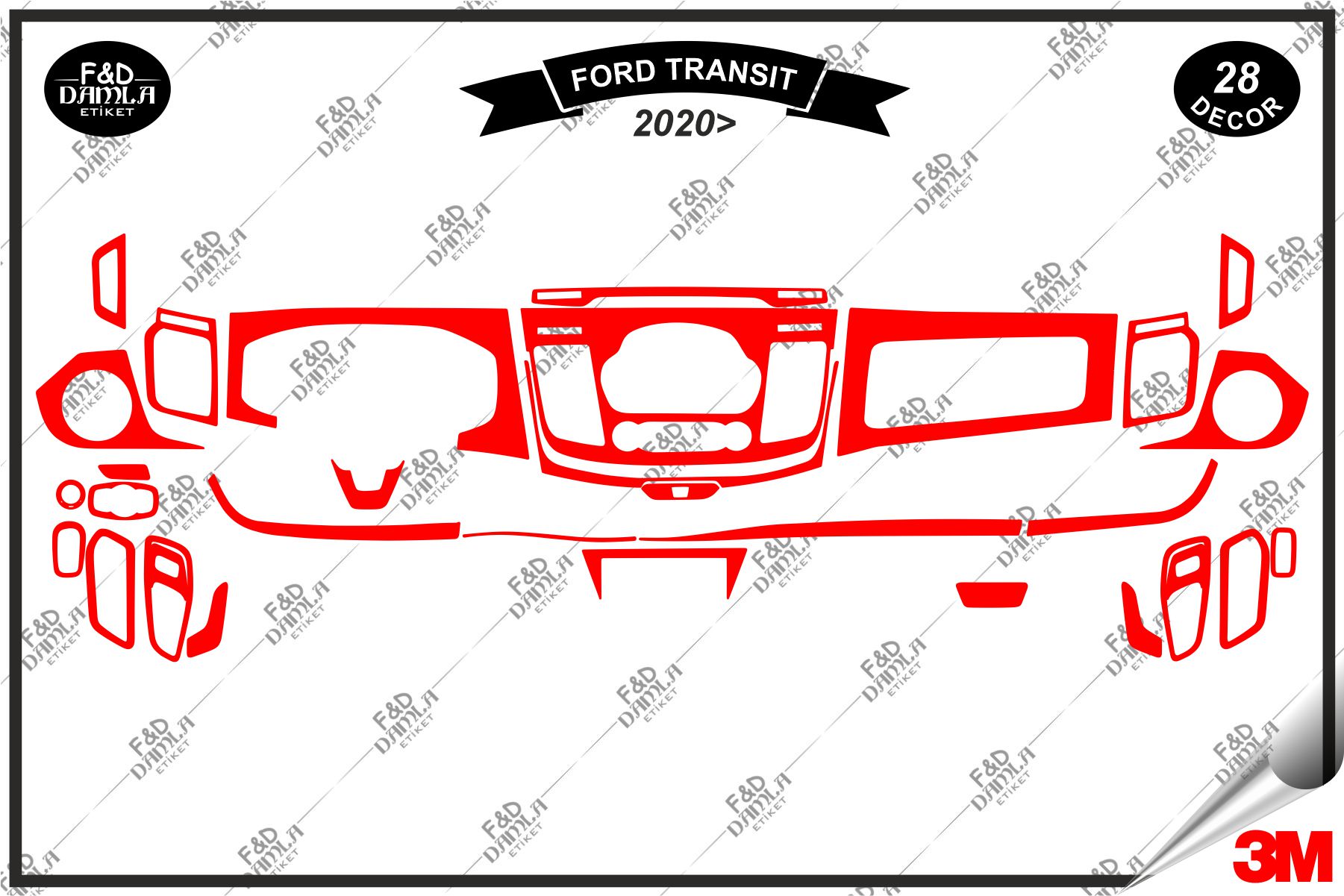 Ford Transit 2020 Full Set Maun Kaplama