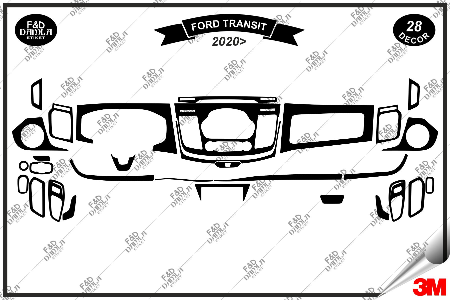 Ford Transit 2020 Full Set Maun Kaplama