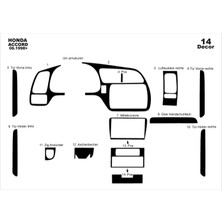 Honda Accord Japon Torpido Kaplama 14 1998 2002