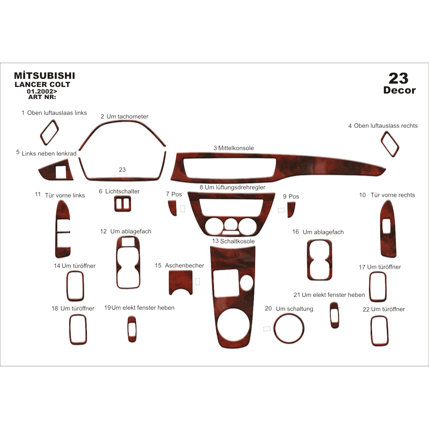 Mitsubishi Lancer Torpido Kaplama 23 2002 2009