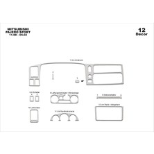 Mitsubishi Pajero Torpido Kaplama 12 P 1998 2002