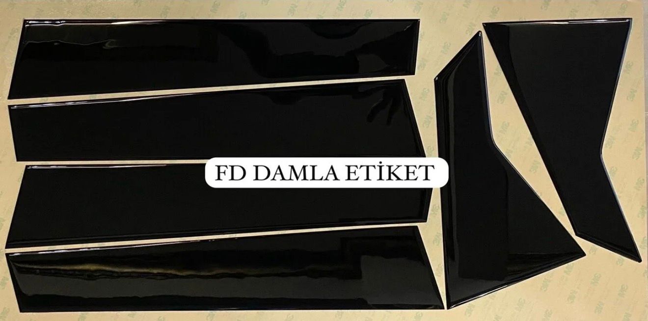 Honda Civic F6 2015 - 2020 Kapı Direği PianoBlack Kaplama  Parlak Siyah Özel Dizayn