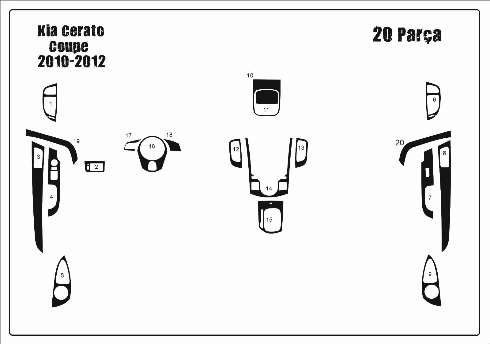 Kia Cereto Coupe TorpidoKonsol Kaplama 2010-2012