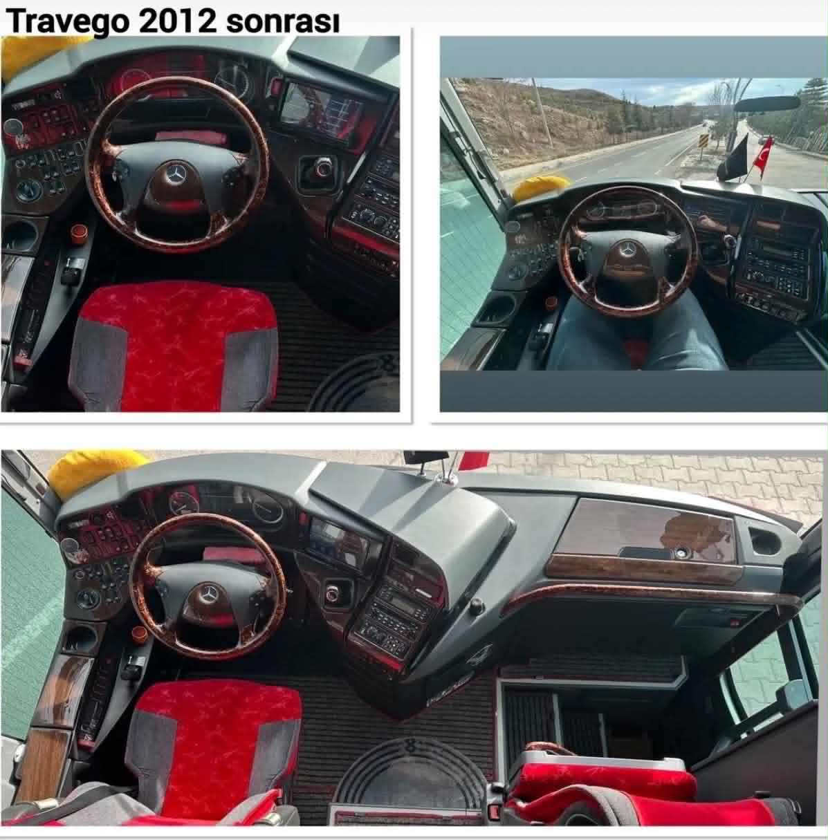 Mercedes Travego Full Set 58 Parça Maun Kaplama Koyu Meşe