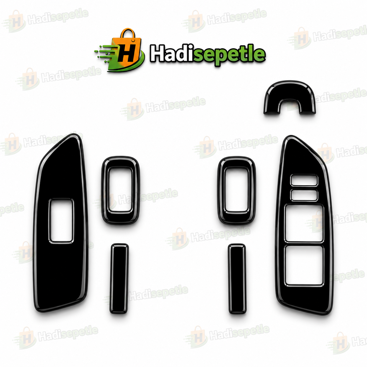 Toyota Auris 2008-2015Kapı Cam Açma Yerleri Piano Black Parlak Siyah Maun Kaplama