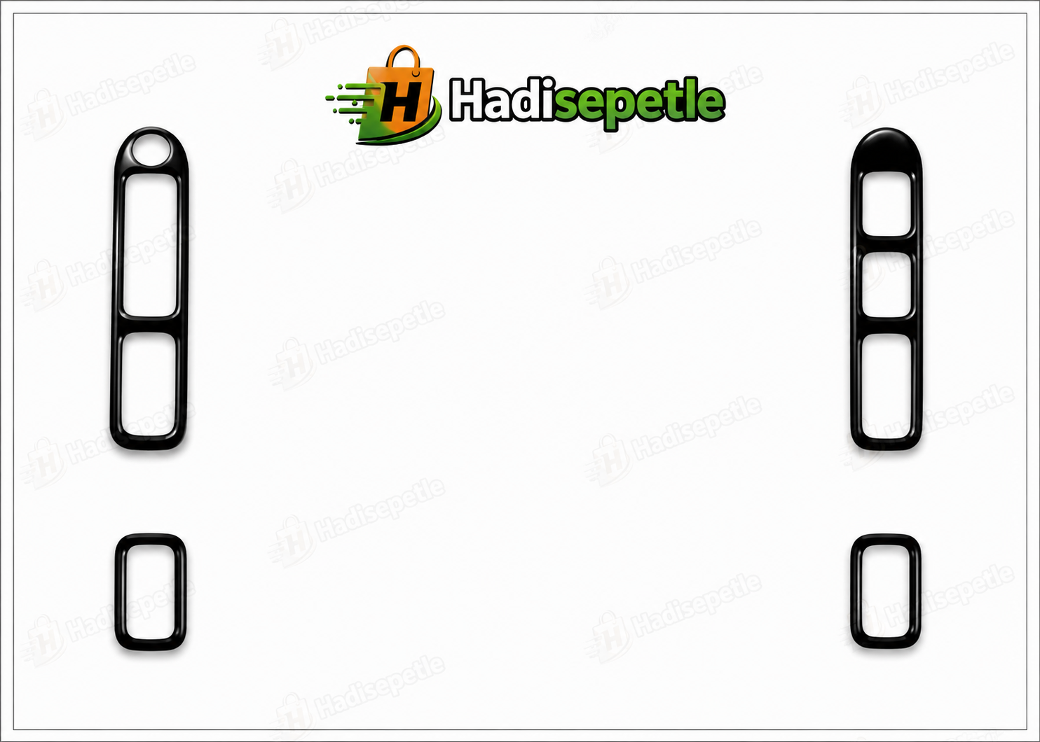 Peugeot 207 2006-2014 Kapı  Cam Açma Yerleri Piano Black Parlak Siyah Maun Kaplama