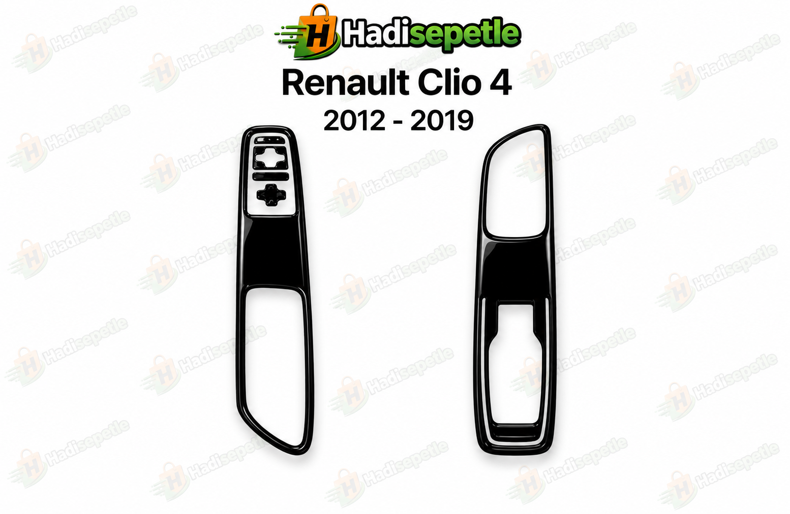 Renault Clio 4 Yeni Model  Kapı  Cam Açma Yerleri Piano Black Parlak Siyah Maun Kaplama