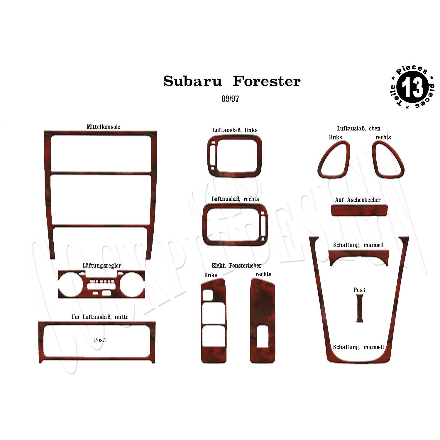 Subaru Forester Torpido Kaplama 13 1997 2007