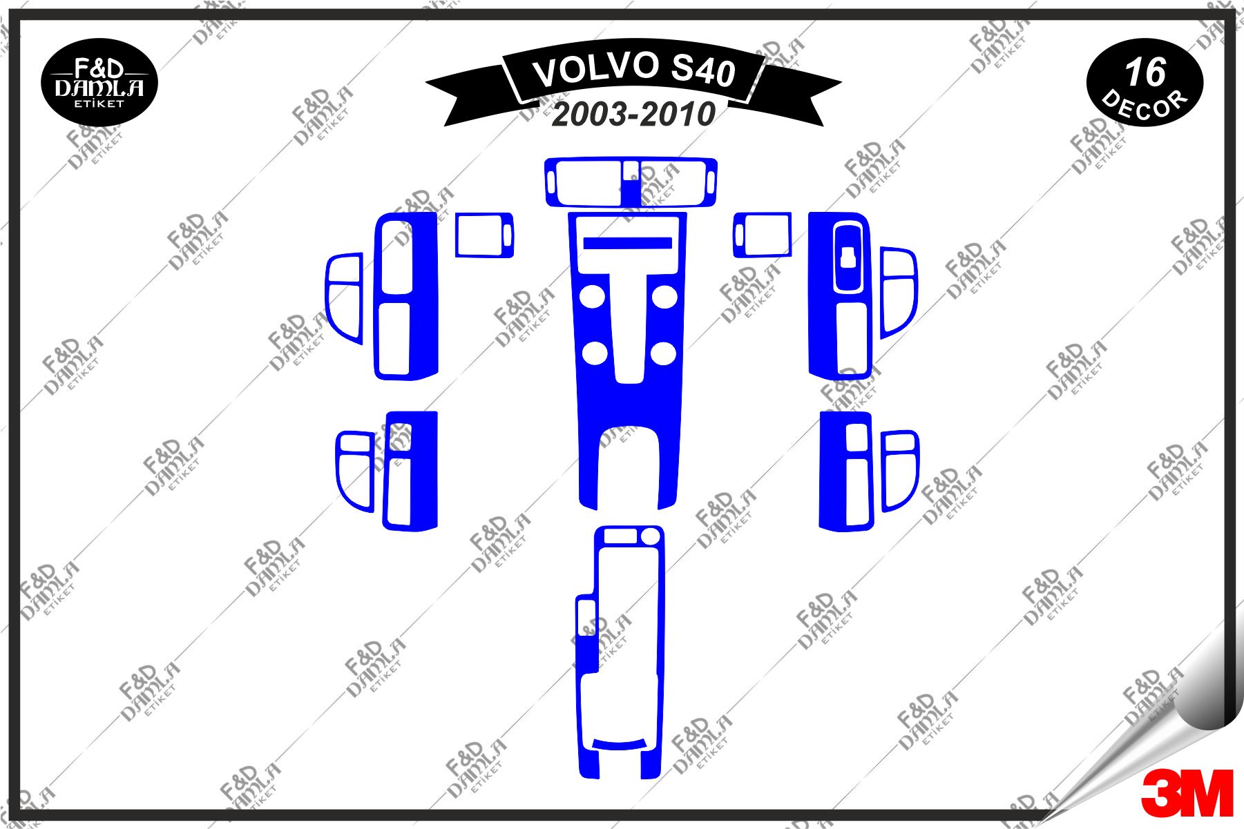Volvo S40 2008 full set maun kaplama