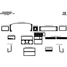 Volkswagen Transporter T4 Torpido Kaplama 18 1998 2003
